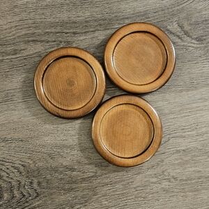 MCM 3-Piece Wooden Coasters Set